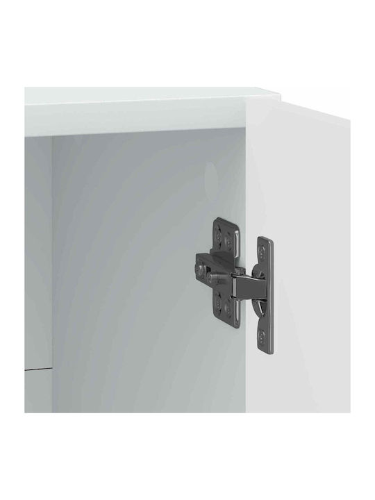 White Wooden Bedside Table 43x34.5x50cm