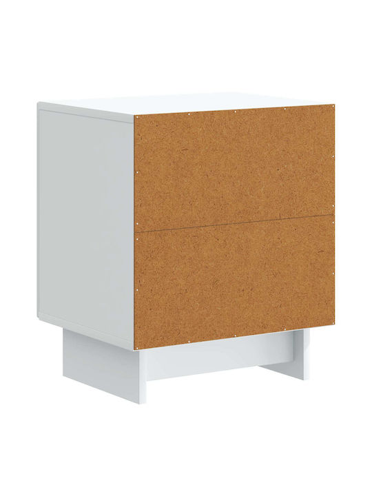 White Wooden Bedside Table 43x34.5x50cm
