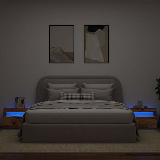 Нощно Шкафче Дървено Кафяво 60x35x40см