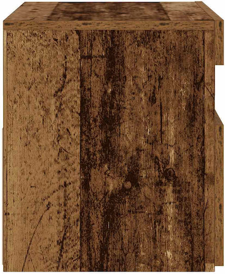 Нощно Шкафче Дървено Кафяво 60x35x40см