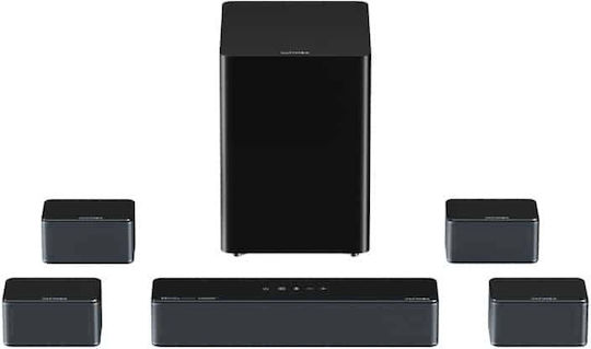 Ultimea Poseidon D80 BOOM Soundbar 7.1 Bluetooth με Ασύρματο Subwoofer και Τηλεχειριστήριο Μαύρο