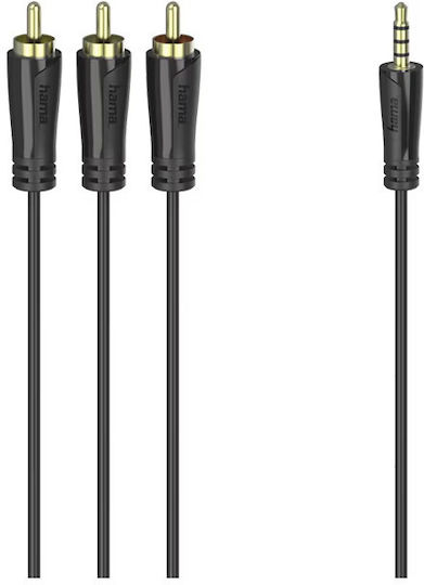 Hama 205154 Audio Cable 3.5mm Jack 3 X Rca 1.5m Black