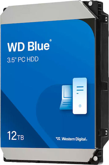 Western Digital Blue 12TB HDD Hard Drive 3.5" SATA III 7200rpm with 512MB Cache for Desktop WD120EAGZ