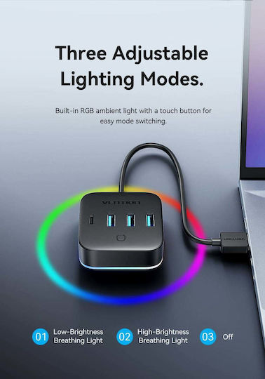 Vention Hub 4 Θυρών USB 3.2 με σύνδεση USB-A
