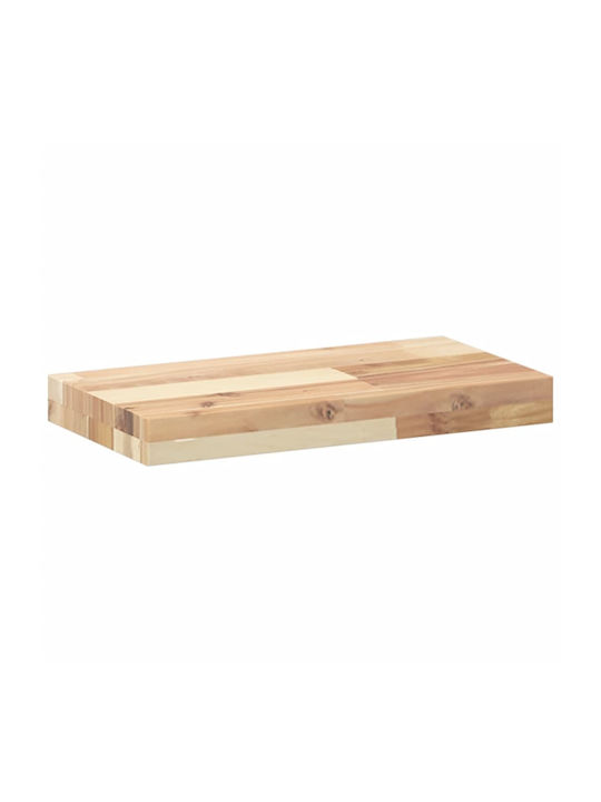 vidaXL Rectangular Bookcase Shelf Made of Solid Wood in Brown Colour 40x20x4cm 2 Pieces
