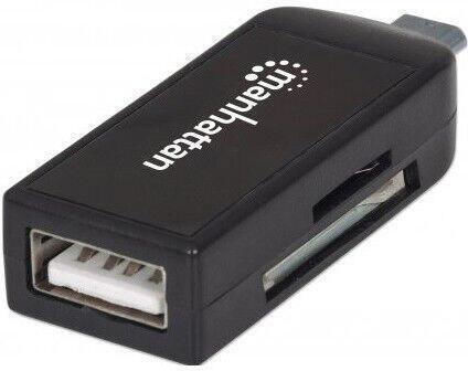 Otg Кард Рийдър Micro Usb 2.0 Хъб Manhattan Mht406222