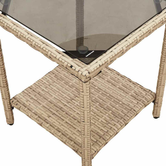 Garten- und Outdoor-Möbelsets Wohnzimmer Typsatz 2 Stück Beige mit Kissen