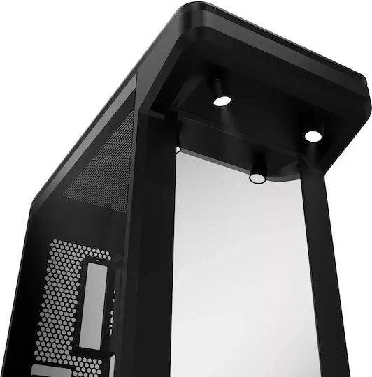CoolerMaster MasterFrame 360 Gaming Midi-Turm Computergehäuse mit Seitenfenster Schwarz