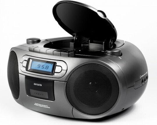 Aiwa Portable Audio System with Bluetooth CD MP3 USB Cassette Player Radio