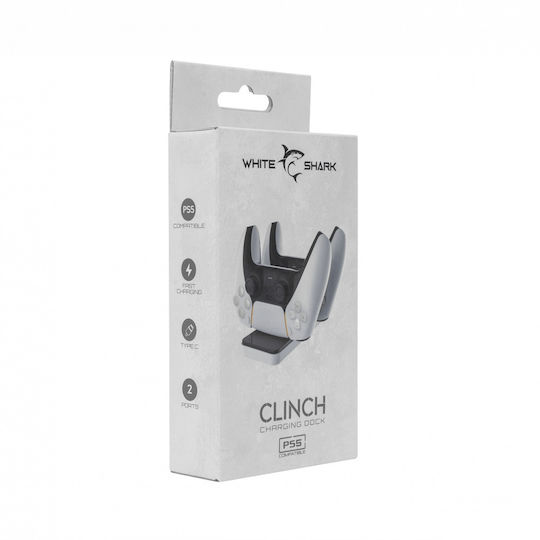 White Shark Charging Station for 2 controllers PS5 White