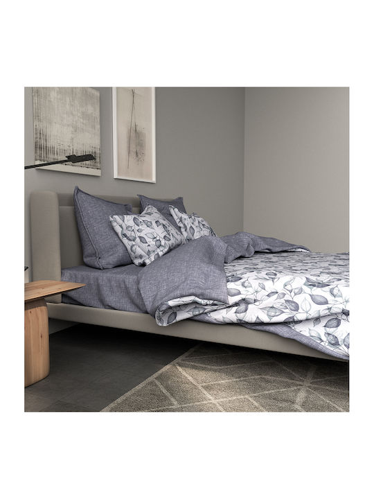 Charalambidis Textiles Αύρα Σετ Σεντόνια Μονά 160x260εκ. Αύρα (μπλε) (3τμχ)