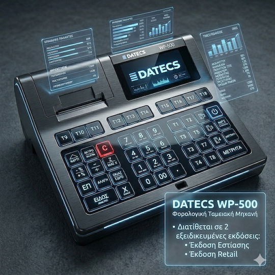 Datecs WP 500 Online Steuermechanismus mit Batterie in Schwarz Farbe