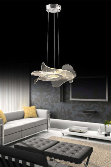 SteweHome Nergis Silber Luxuriöse Led Deckenleuchte Mit Fernbedienung 71x80 Cm SteweHome Nergis Silber Luxuriöse Led Deckenleuchte Mit Fernbedienung 71x80 Cm