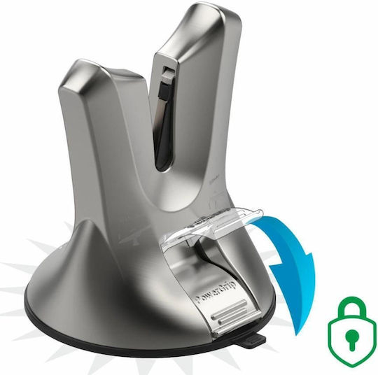 AnySharp Messerschärfer Doppelt Metall Silber