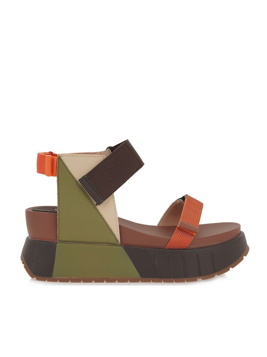 Sommer Damenplattformen Tabac Braun