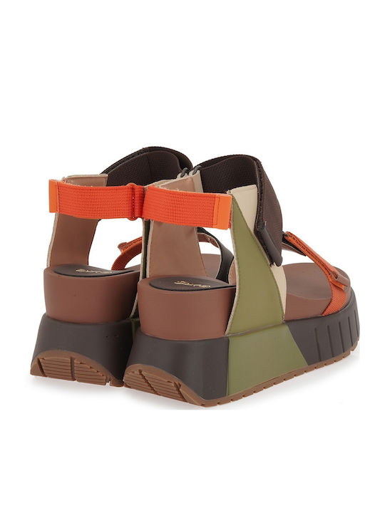 Sommer Damenplattformen Tabac Braun