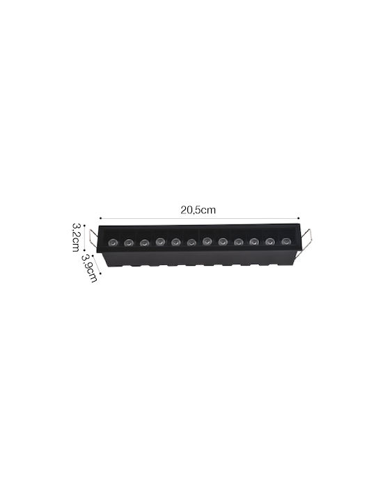 Inlight Μονό LED Σποτ σε Λευκό Χρώμα