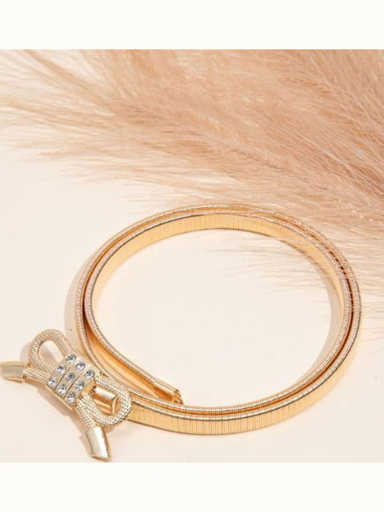 Elastische Damen Gürtel Gold