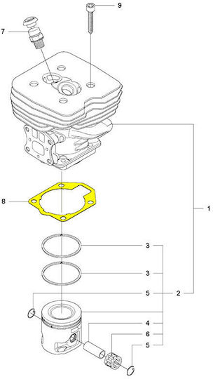 Φλάτζα Κυλίνδρου Θαμνακοπτικού Husqvarna 555rxt 5373468-01