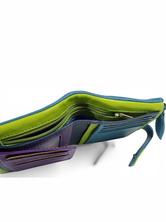 Große Leder Damenbrieftasche Petrol Blau