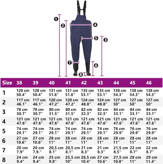 vidaXL Chest Waders