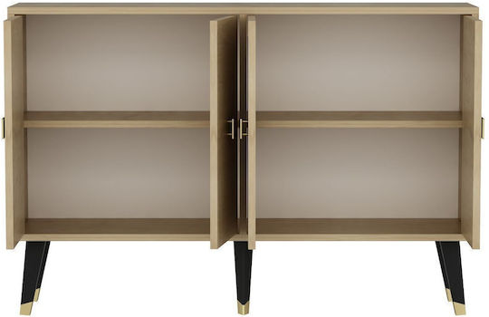 Sideboard Holz Beige 120x30x80cm