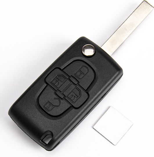 Телеремонт Ключ За Кола Електронен Peugeot 107 407 807 1007 Id46 433mhz