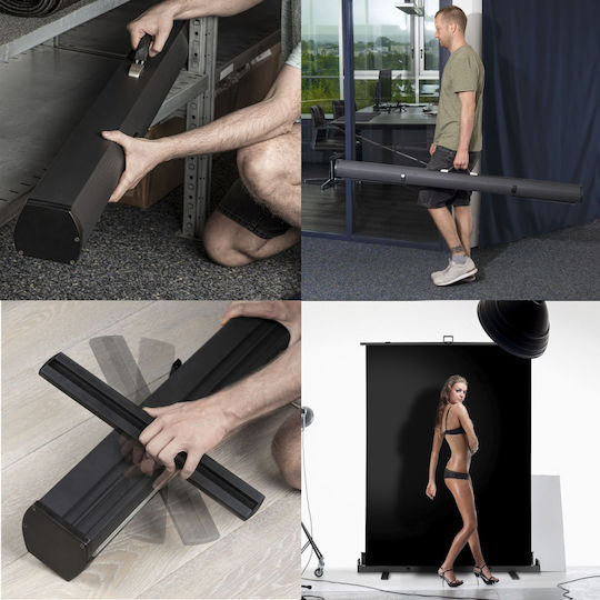 Walimex Roll Up Photography Backdrop 155x200cm Black