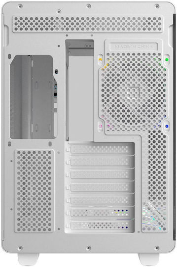 Aqirys Draco Gaming Middle Tower Carcasă PC cu Panou Lateral și Iluminare ARGB Alb