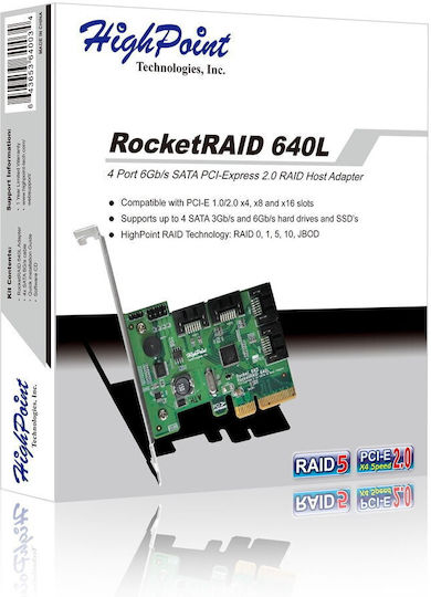 Highpoint PCIe-Karte Mit 4 Anschlüssen RAID SATA III