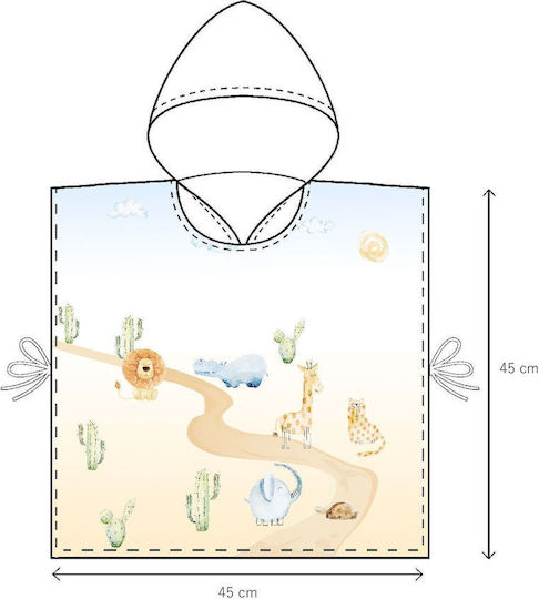 SteweHome Kinder Strandponcho Beiges