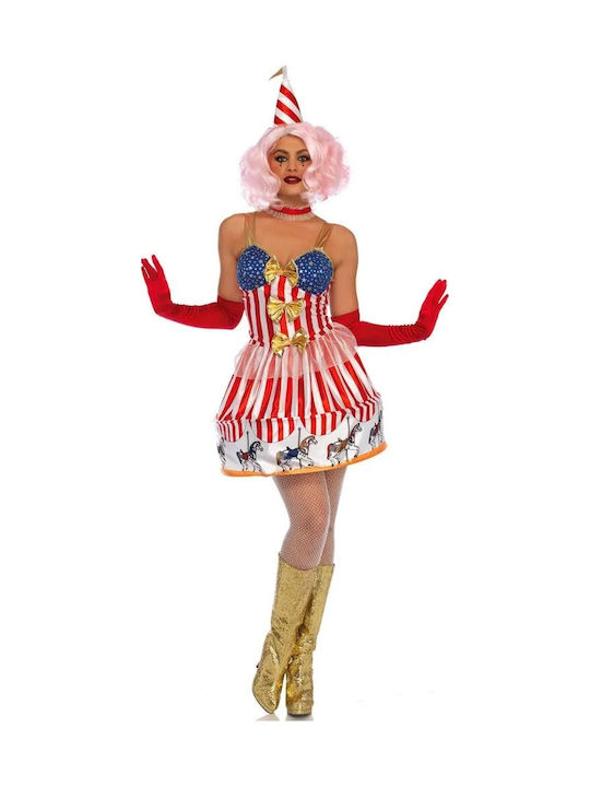 Costum de Carnaval pentru Adulți Carousel Clown Costum de Carnaval pentru Adulți Carousel Clown