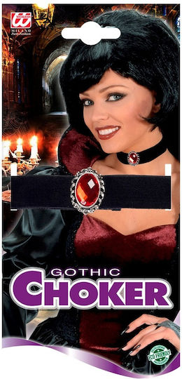 Choker De Carnaval Negru Cu Piatră