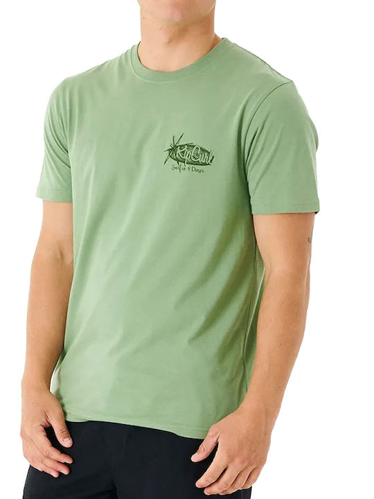 Rip Curl S/s T-shirt Keep On Trucking Tee - Light Green