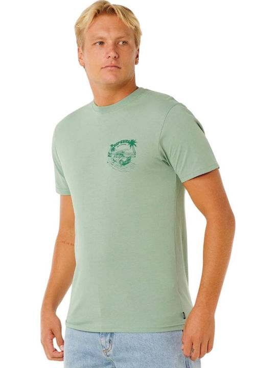 Rip Curl S/s T-shirt Keep On Trucking Tee - Light Green