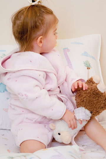 SteweHome Kids Bathrobe Lilac with Hood