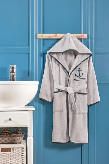 SteweHome Kids Bathrobe Gray Hooded