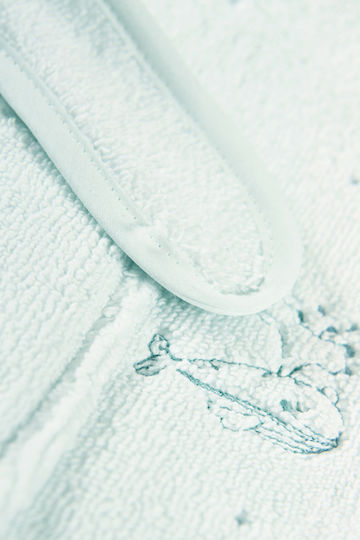 SteweHome Kinderbademantel Blau mit Kapuzen-