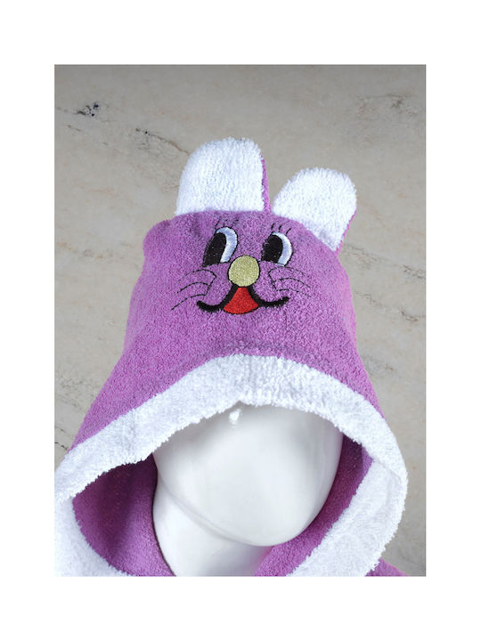 SteweHome Kids Bathrobe Purple Hooded