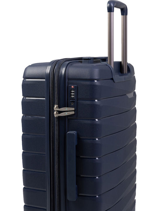 Paulter Mittlerer Hartschrank Blau mit 4 Rädern Höhe 66cm