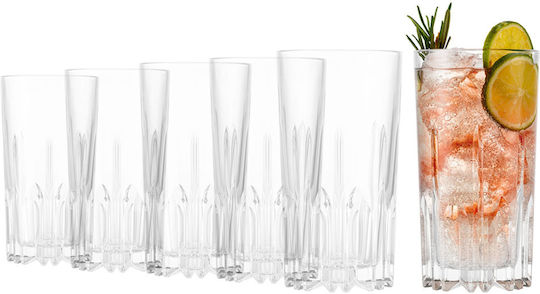 Borgonovo Borgonovo Set Brillen Cocktail/Trinken aus Glas 420ml 6 Stück Borgonovo Borgonovo Set Brillen Cocktail/Trinken aus Glas 420ml 6 Stück