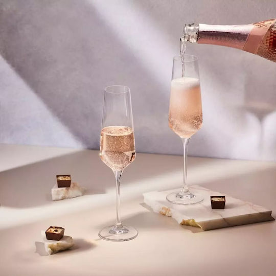 Krosno Set Brillen Champagner Kelch Kristall 180ml 6 Stück