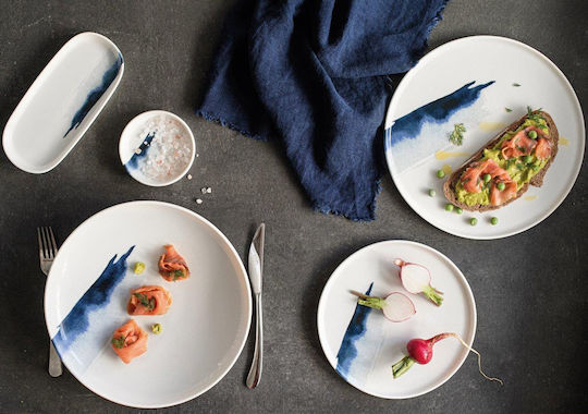 Bonna Gourmet Πιάτο Ζυμαρικών από Πορσελάνη με Διάμετρο 28cm
