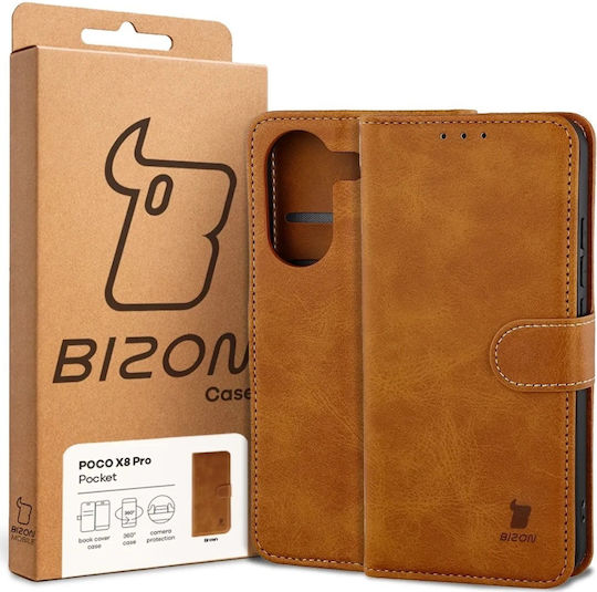 Bizon Pocket Book Δερματίνης / Σιλικόνης Navy Μπλε (Poco X8 Pro)