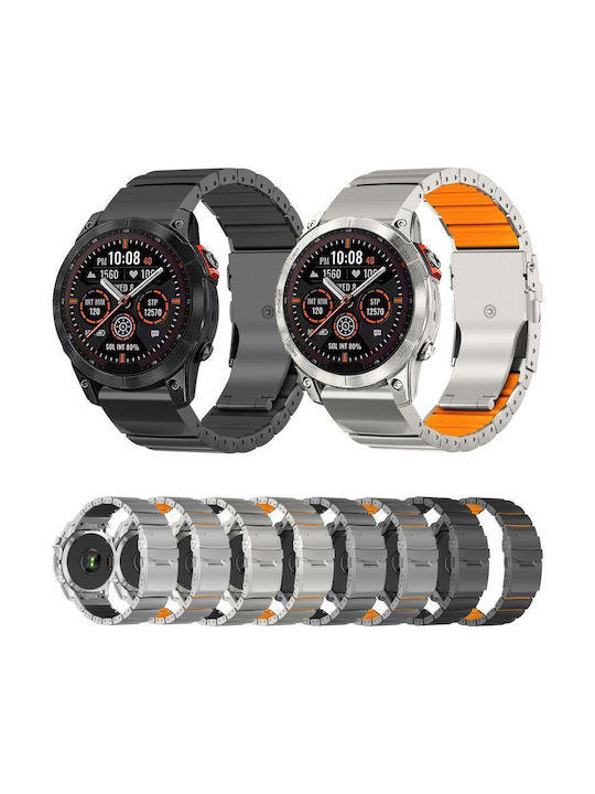 Curea Silicon Neagră (Garmin Instinct E (45mm) Coros Vertix 2)