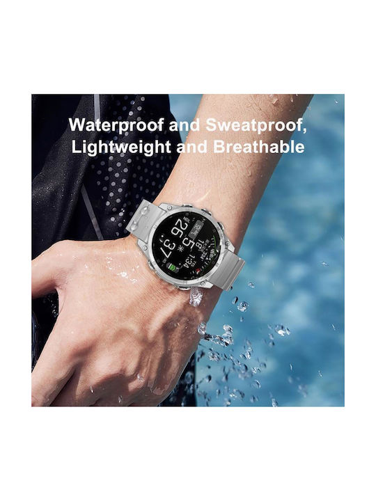 Curea Silicon Neagră (Garmin Instinct E (45mm) Coros Vertix 2)