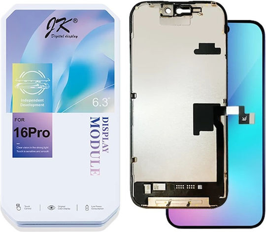 Οθόνη με Μηχανισμό Αφής για Iphone 16 Pro (Μαύρο)