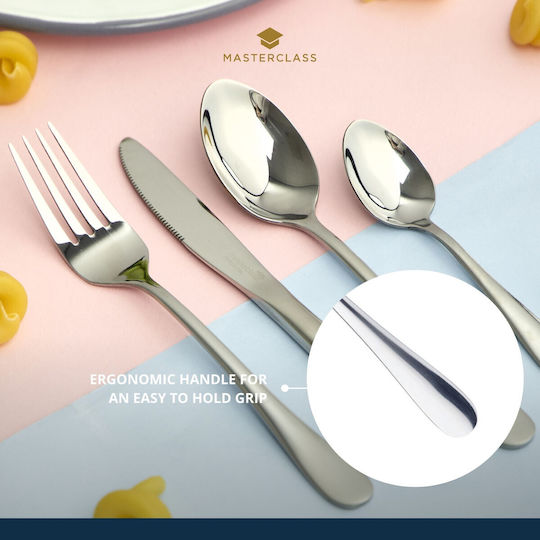 Kitchen Craft Set de Tacâmuri Inoxidabile Argintii 4 Bucăți