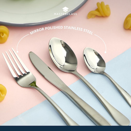 Kitchen Craft Set de Tacâmuri Inoxidabile Argintii 4 Bucăți