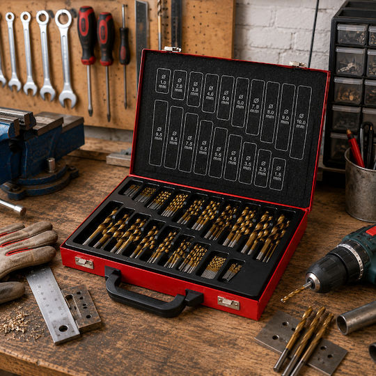 Set 170 Burghie HSS De Titan Pentru Metal